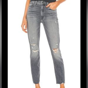 Worn Once! Mother High Waisted Looker Ankle Nice Fray Ace of Spades